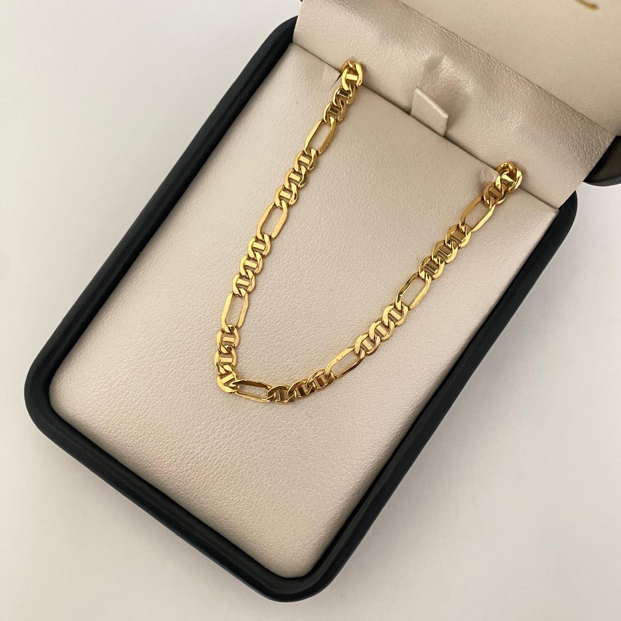 Pulso It 3x1 tipo escalera Oro amarillo 18k +1 / 3,6 Gr / 4,5 mm / 19 Cm